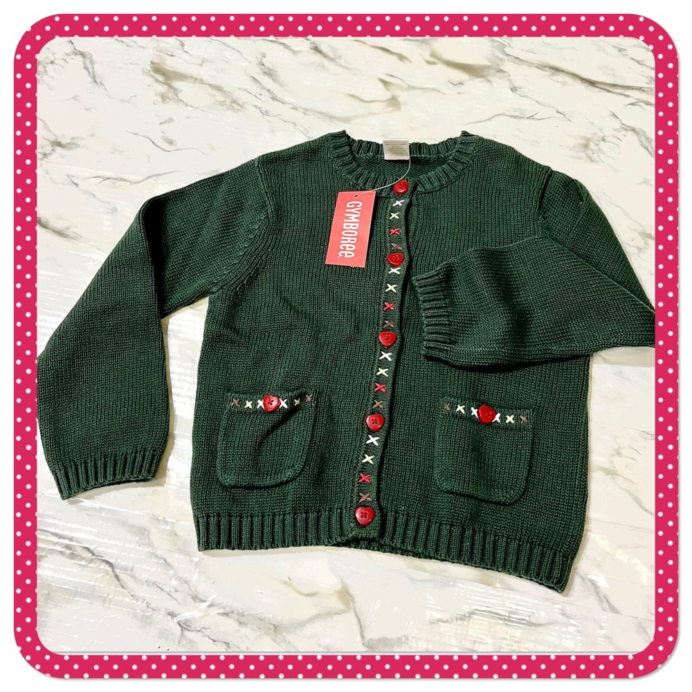 💝 GYMBOREE 💝 new hunter green sweater for girls size 5T